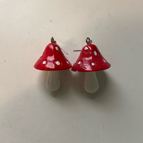 Mushroom Earrings - Picture 2 of 2